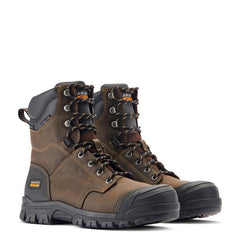 Ariat Dark Brown Treadfast Steel Toe 8 inch Waterproof Men's Work Boots 10042496