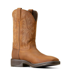 Ariat Oily Distressed Tan Ridgeback Men's 11 inch Wide Square Toe Leather Boots 10046982