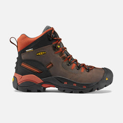 Keen Pittsburgh 6inch Waterproof Soft Toe Cascade Brown Mens Work Boot 1009709