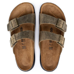Birkenstock Faded Khaki Arizona Oiled Leather Rugged Men's Sandals R1018463