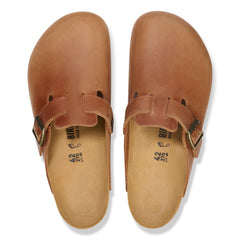 Birkenstock Cognac Oiled Leather Boston Men's Clog Shoes R1028179