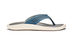 Olukai Slate Blue/Charcoal Ulele Men's Water-Ready Beach Sandals 10435-7S26