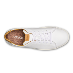 Olukai Bright White Lae'ahi Li 'Ili Men's Waterproof Leather Sneakers 10455-WBWB