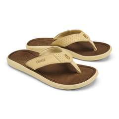 Olukai Toasted Coconut/Tan Pili Men's Waterproof Leather Sandals 10553-TC34