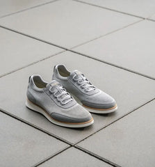 Florsheim Gray Launch Knit Elastic Men's Lace Moc Toe Slip On Shoes 14442-020
