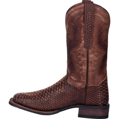 Dan Post Brown KA Mens Square Toe Snake Western Boots DP4526