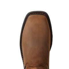 Ariat Oily Distressed Brown WorkHog Wellington Waterproof Men's Composite Toe Work Boots 10020092