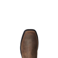 Ariat Dark Brown Groundbreaker Chelsea Men's Wide Square Toe Waterproof Steel Toe Work Boot 10034148