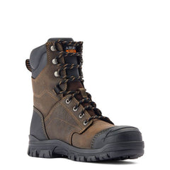 Ariat Dark Brown Treadfast Steel Toe 8 inch Waterproof Men's Work Boots 10042496
