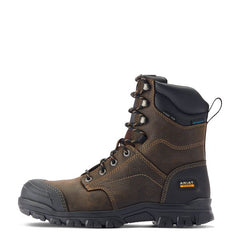Ariat Dark Brown Treadfast Steel Toe 8 inch Waterproof Men's Work Boots 10042496