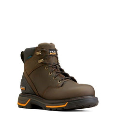 Ariat Iron Coffee Big Rig 6 inch H2O Soft Toe (no Safety Toe) Men's Round Toe Work Boots 10042551