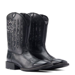 Ariat Black/Camo Sport My Country Wide Square Toe Men's Western Boots 10044563