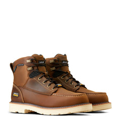 Ariat Distressed Brown Rebar Lift 6 inch Waterproof Composite Toe Men's Work Boots 10046876