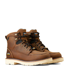 Ariat Distressed Brown Rebar Lift 6 inch Waterproof Soft Toe Men's Work Boot 10046877