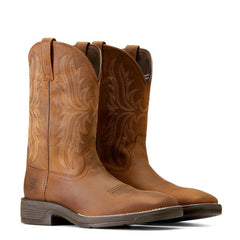 Ariat Oily Distressed Tan Ridgeback Men's 11 inch Wide Square Toe Leather Boots 10046982