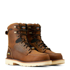 Ariat Distressed Brown Rebar Lift 8 inch Waterproof Men's Composite Toe Work Boots 10047028