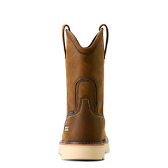 Ariat Distressed Brown Rebar Wedge Pull-On H2O Work Boots 10053612