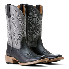 Ariat Renegade Black/Titanium Men's 12 inch Narrow Cutter Toe Renegade Cowboy Boots 10053695