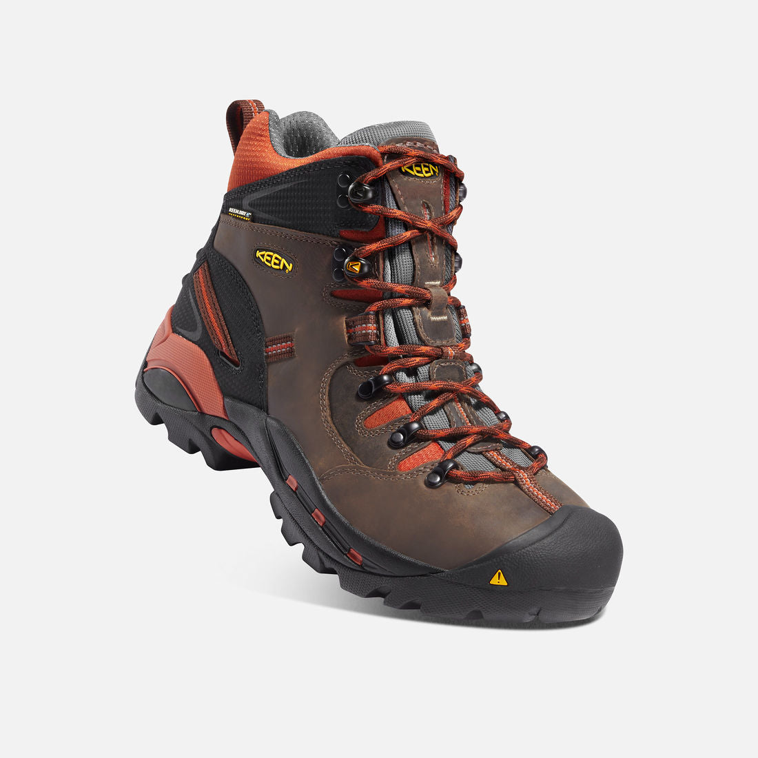 Keen Pittsburgh 6inch Waterproof Soft Toe Cascade Brown Mens Work Boot 1009709