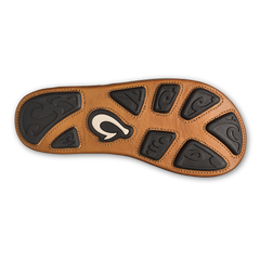 Olukai Odyssey Grey/Sahara Hiapo Men's Leather Beach Sandals 10101-4DFM