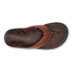 Olukai Rum/Dark Wood Hiapo Men's Leather Beach Sandals 10101-SK63