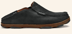 Olukai Black/Toffee Moloa Slip-On Mens Comfort Casual Shoes 10128-4033