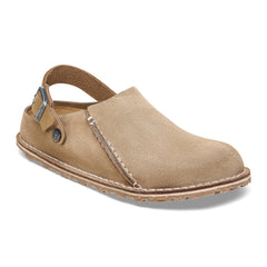 Birkenstock Gray Taupe Lutry Premium Suede Leather Men's Clog Shoes R1025293