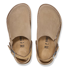 Birkenstock Gray Taupe Lutry Premium Suede Leather Men's Clog Shoes R1025293