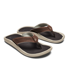 Olukai Dark Wood Ulele Mens Beach Sandals 10435-6363