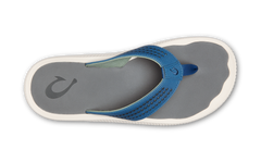 Olukai Slate Blue/Charcoal Ulele Men's Water-Ready Beach Sandals 10435-7S26
