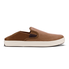Olukai Tan/Dark Wood Lae'ahi Kapa Men's Corduroy Slip-On Sneakers/Casual Shoes 10446-3463