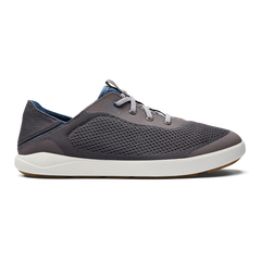 Olukai Pavement/Vintage Blue Moku Pae Men's Breathable Boat Shoes 10472-PVVN