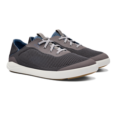 Olukai Pavement/Vintage Blue Moku Pae Men's Breathable Boat Shoes 10472-PVVN
