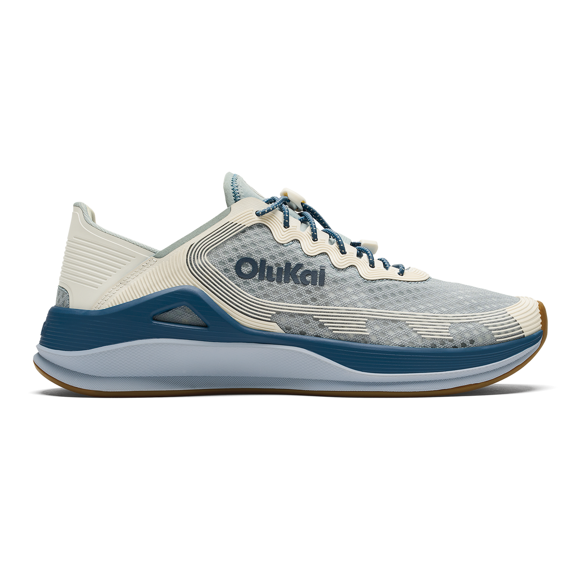 Olukai Blue Pearl/White Sand Ahi Men's Performance Marine Shoes 10554-ELWS