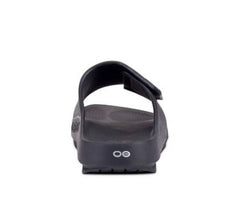 Oofos Matte Black Ooahh Sport Flex Mens Slide 1550-MATBLK