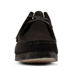 Clarks Black Suede Wallabee Low Men's Shoes 26155519