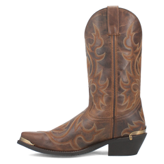 Laredo Tan/Tan Jameson Men's 12 inch Snip Toe Leather Western Boots 68549