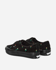 Authentic 44 Embroidery Sneakers Flower Print Black