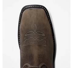 Timberland Brown Full Grain Leather True Grit Mens Soft Toe Pull On Waterproof Work Boots A24AJ