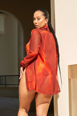 BUTTON YOUR MARKS COVERUP-RED MARBLE