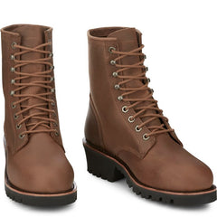 Chippewa Bourbon Brown 8 inch Men's Steel Toe Workboots MC2089