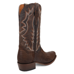 DanPost Brown/Brown Anders Ostrich Leg Men's 13 inch 7-Toe Boots DP3103
