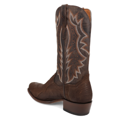DanPost Brown/Brown Anders Ostrich Leg Men's 13 inch 7-Toe Boots DP3103