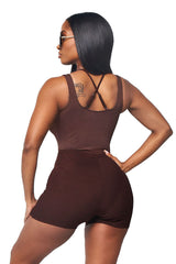 SENA BEACH SHORTS-CHOCOLATE