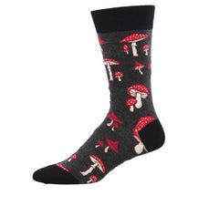 Socksmith Charcoal Pretty Fly for a Fungi Men's Crew Socks MNC2429-CHH