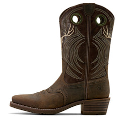 Ariat Wild Taupe/Espresso Hybrid Roughstock Antler Men's Cowboy Boots 10061156