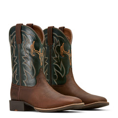 Ariat Brown Oiled Rowdy/Tack Green Men's Sport Outdoor Cowboy Boots 10061187