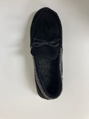 Isotoner Black Faux Fur Men's Slippers V92168BLKAAF